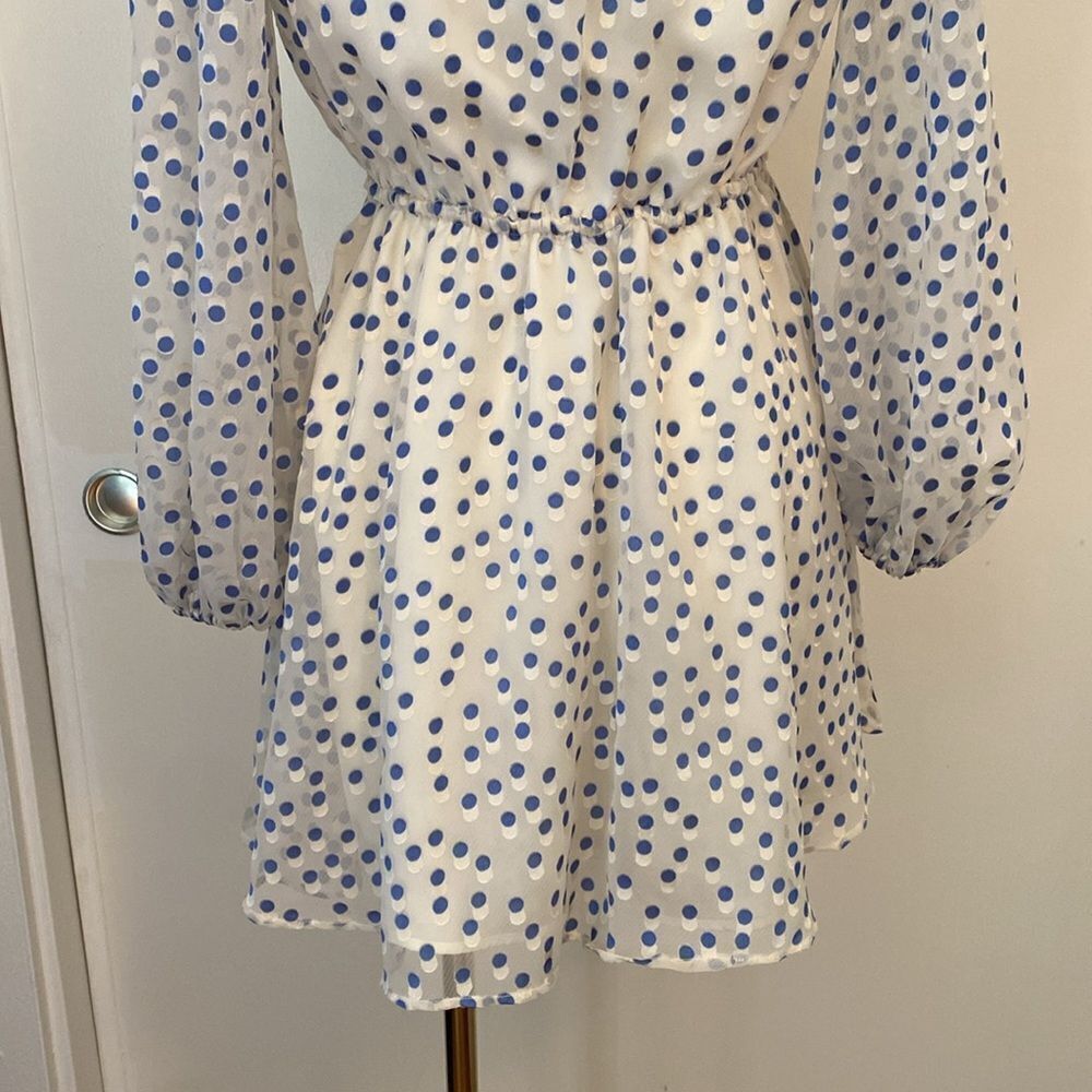 Lovers + Friends World Traveler Mini Dress Size XS in Speckled Ocean - Picture 10 of 16